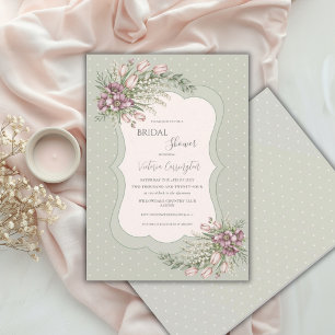 Elegante Invitación de Despedida de Soltera Verde 