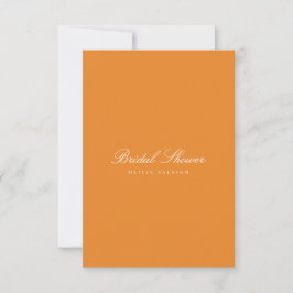 Elegante Invitación de ducha de novia blanca y Nar