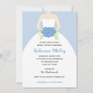 Elegante Invitación de ducha de novia con traje de