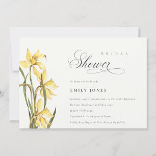 Elegante Invitación de ducha de novia dorada de co
