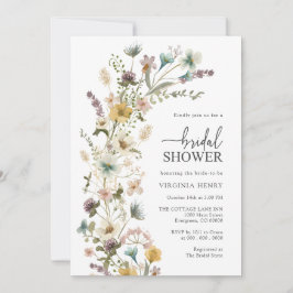 Elegante Invitación de ducha de novia floral