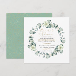 Elegante Invitación de ducha de novia floral de Ec