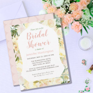 Elegante Invitación de ducha de novias de Boho ama