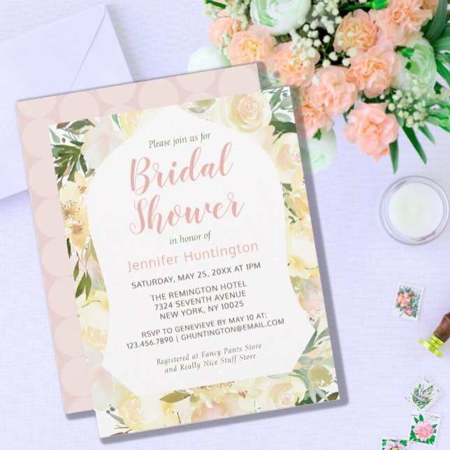 Elegante Invitación de ducha de novias de Boho ama (Subido por el creador)