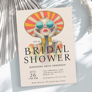 Elegante Invitación de ducha de novias de moda