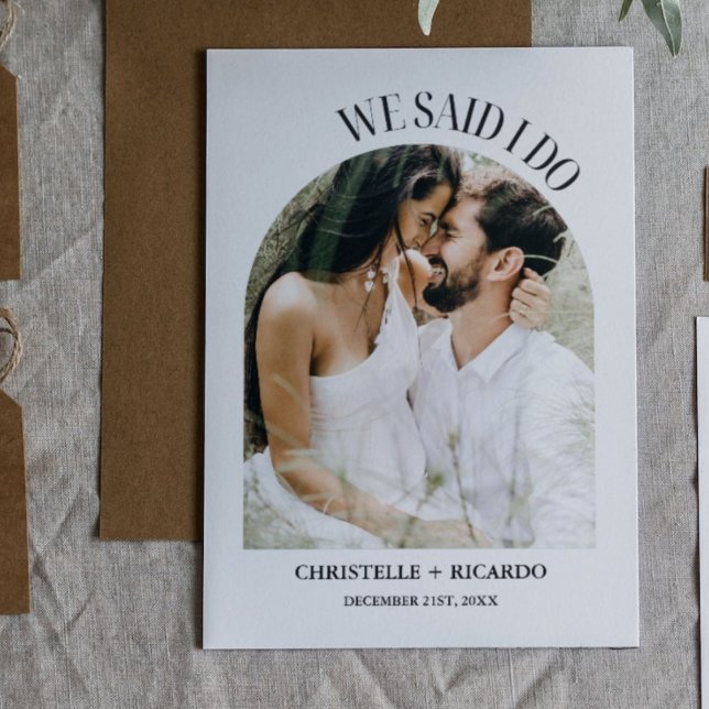 Elegante invitación de Elopement Arch Minimalista (Subido por el creador)