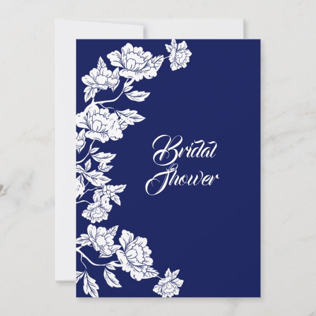 Elegante Invitación De Estilo Chinoiserie (Anverso)
