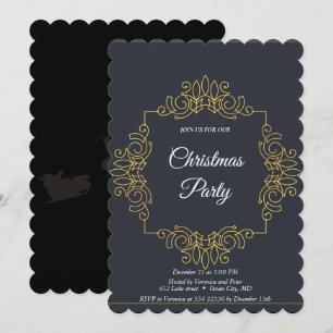 Elegante invitación de estrellas con lentejuelas n