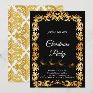 Elegante invitación de estrellas con lentejuelas n