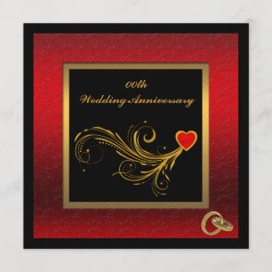 Elegante invitación de fiesta de aniversario de bo