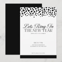 Elegante invitación de fiesta de Año Nuevo