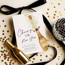 Elegante invitación de fiesta de Año Nuevo