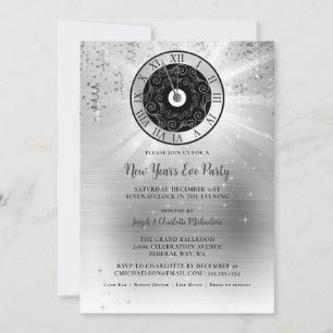 Elegante invitación de fiesta de Año Nuevo Platead