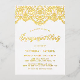 Elegante Invitación de Fiesta de Compromiso con En