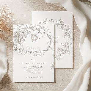 Elegante invitación de fiesta de compromiso en sep