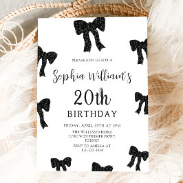 Elegante invitación de fiesta de cumpleaños 20 Bla