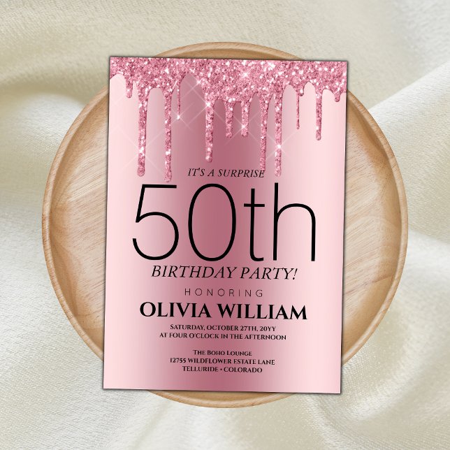 Elegante invitación de fiesta de cumpleaños sorpre (Subido por el creador)