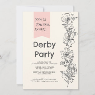 Elegante Invitación de Fiesta de Derby Floral Kent