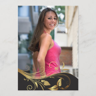Elegante invitación de fiesta de graduación de med