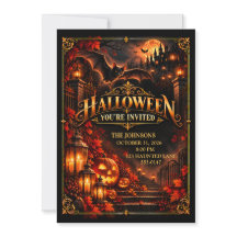Elegante invitación de fiesta de Halloween de murc