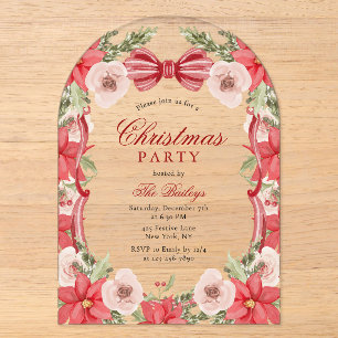Elegante Invitación de Fiesta de Navidad con Marco
