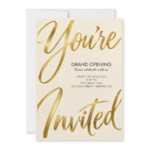 Elegante Invitación de Fiesta de Oro You're Invite