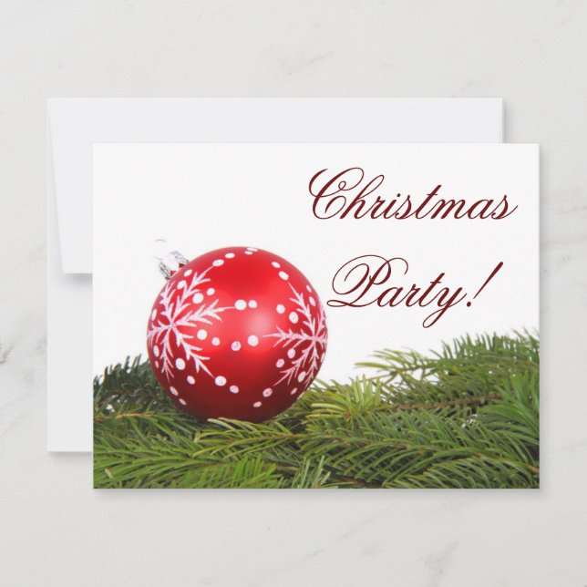 elegante invitación de fiesta de vacaciones (Anverso)