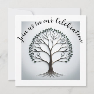 Elegante Invitación de Fiesta del Árbol de la Vida