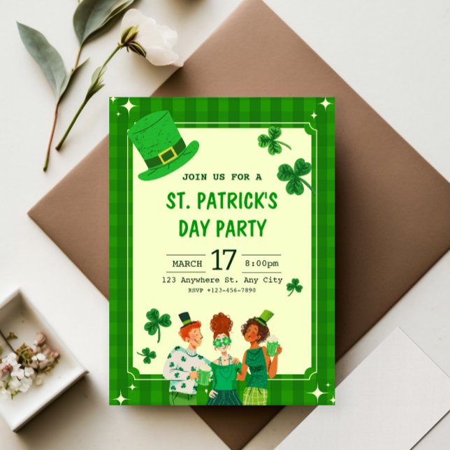 Elegante invitación de fiesta del Día de San Patri (Subido por el creador)