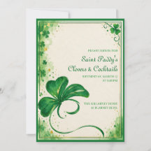 Elegante invitación de fiesta del Día de San Patri