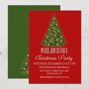 Elegante invitación de fiesta navideña