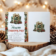 Elegante invitación de fiesta para Navidades de ca