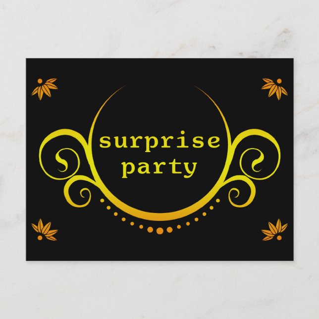 elegante invitación de fiesta sorpresa (Anverso)