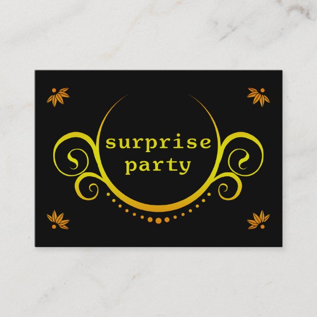 elegante invitación de fiesta sorpresa (Anverso)