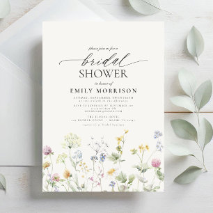 Elegante Invitación de Flores de Jardín para Despe