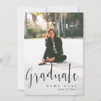 Elegante Invitación de foto de graduación / invita
