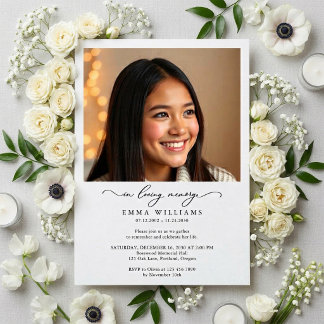 Elegante Invitación de Foto para Celebración de Vi