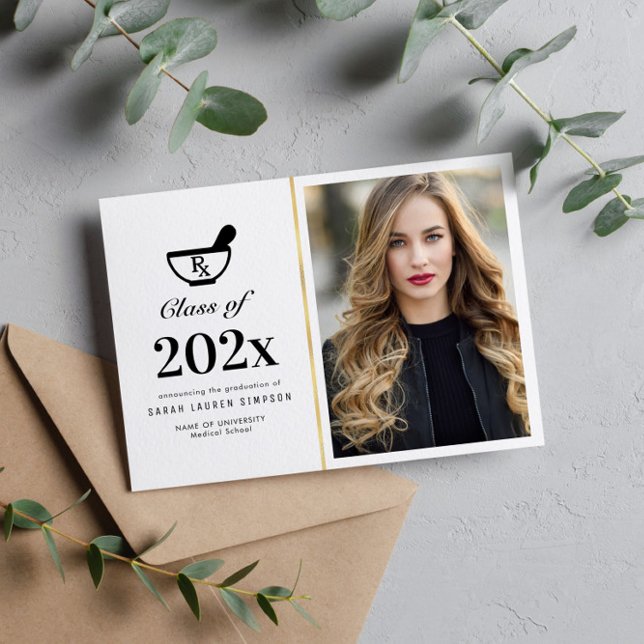 Elegante invitación de foto para graduación de far (Subido por el creador)