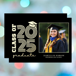 Elegante Invitación de fotografía de graduación de