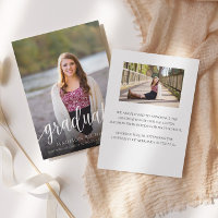 Elegante Invitación de fotografía de graduación de