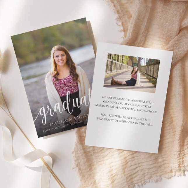 Elegante Invitación de fotografía de graduación de (Subido por el creador)
