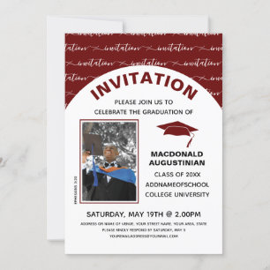 Elegante invitación de fotografía para graduados d
