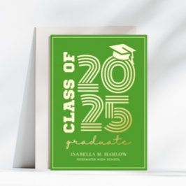 Elegante Invitación de Grado de la Escuela Secunda