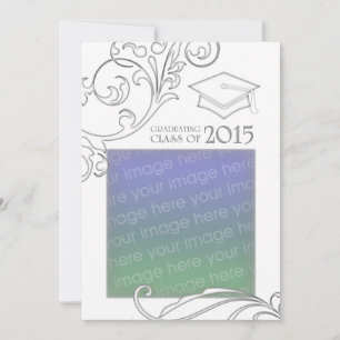 elegante invitación de graduación 2015