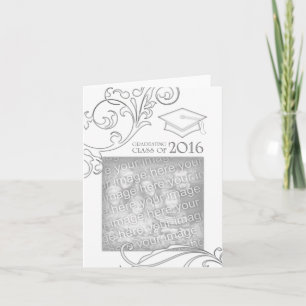 elegante invitación de graduación 2016