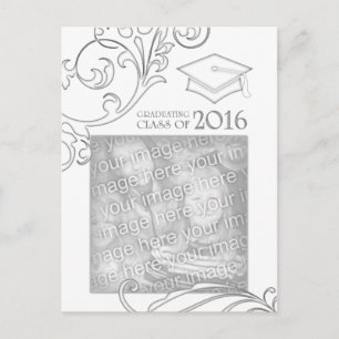elegante invitación de graduación 2016