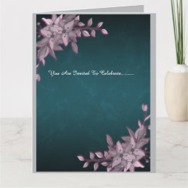 Elegante Invitación de Graduación con Diseño Flora