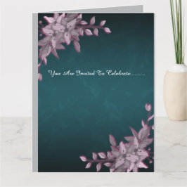 Elegante Invitación de Graduación con Diseño Flora