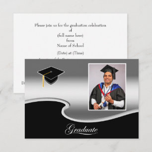 Elegante invitación de graduación con envoltura de