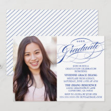 ELEGANTE INVITACIÓN DE GRADUACIÓN CON LETRA ESTILI